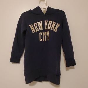 Bitz kids Navy Blue New York City NYC Hooded Dress
